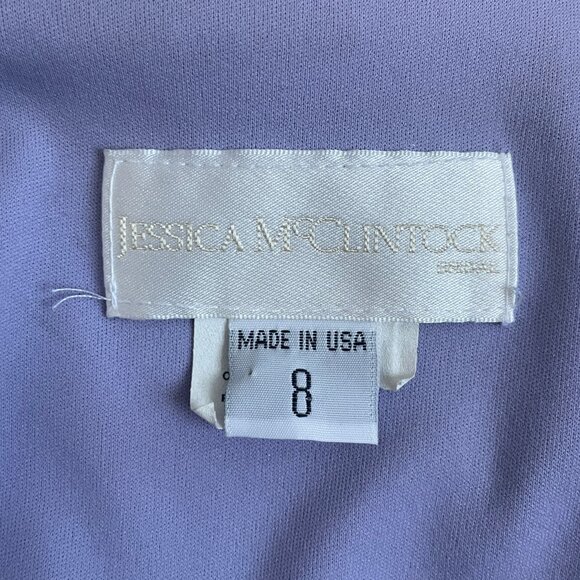 Jessica McClintock Lavender Satin Formal Gown - Size 8 - Picture 8 of 10